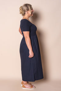 Ella Midi Dress in Navy - Foxwood