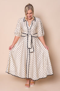 Jagger Midi Dress in Vintage Cream