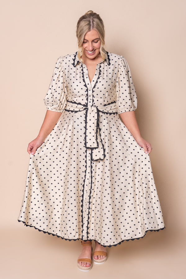 Jagger Midi Dress in Vintage Cream