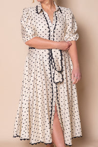 Jagger Midi Dress in Vintage Cream
