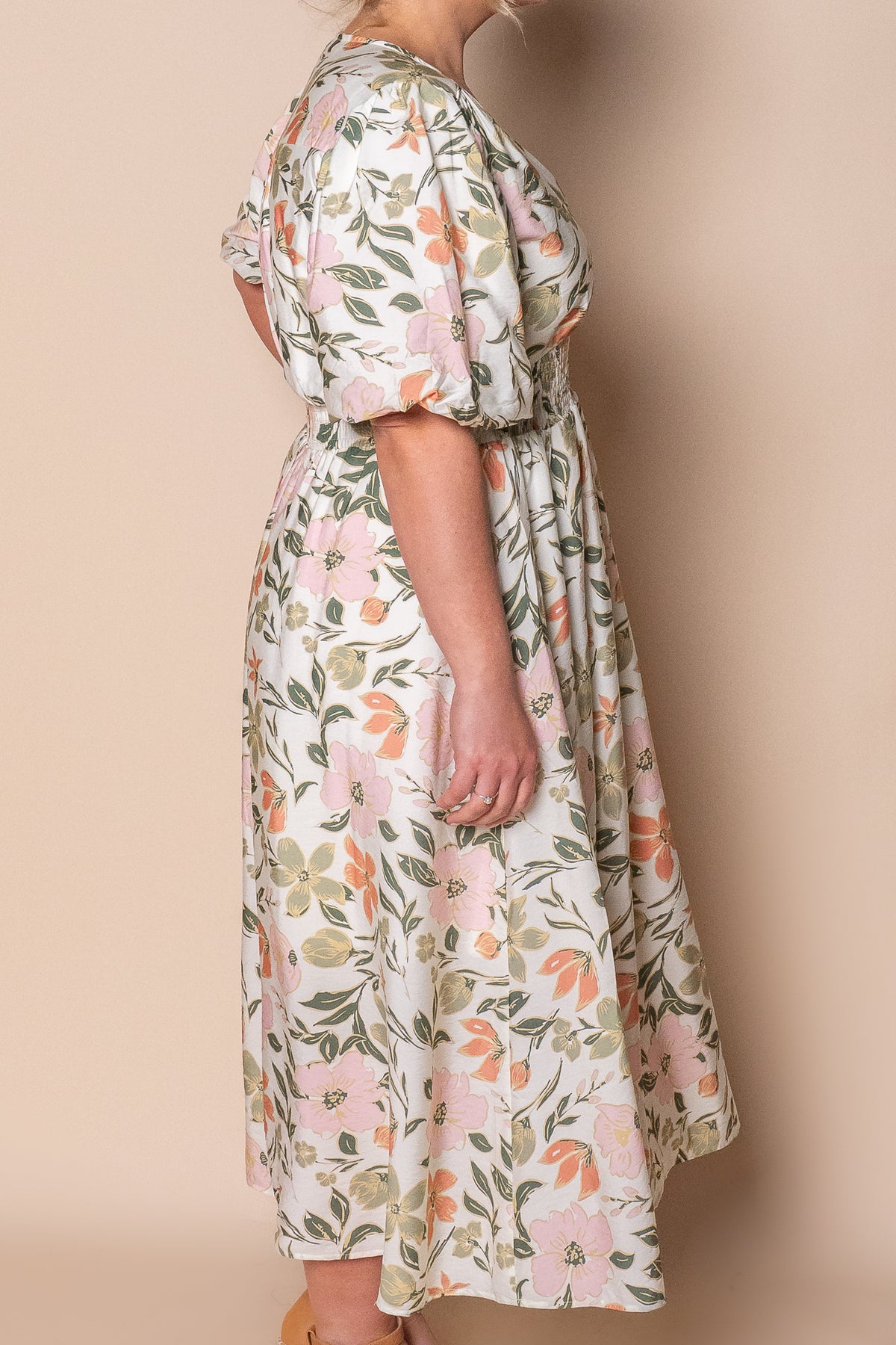 Solana Midi Dress in Ivory