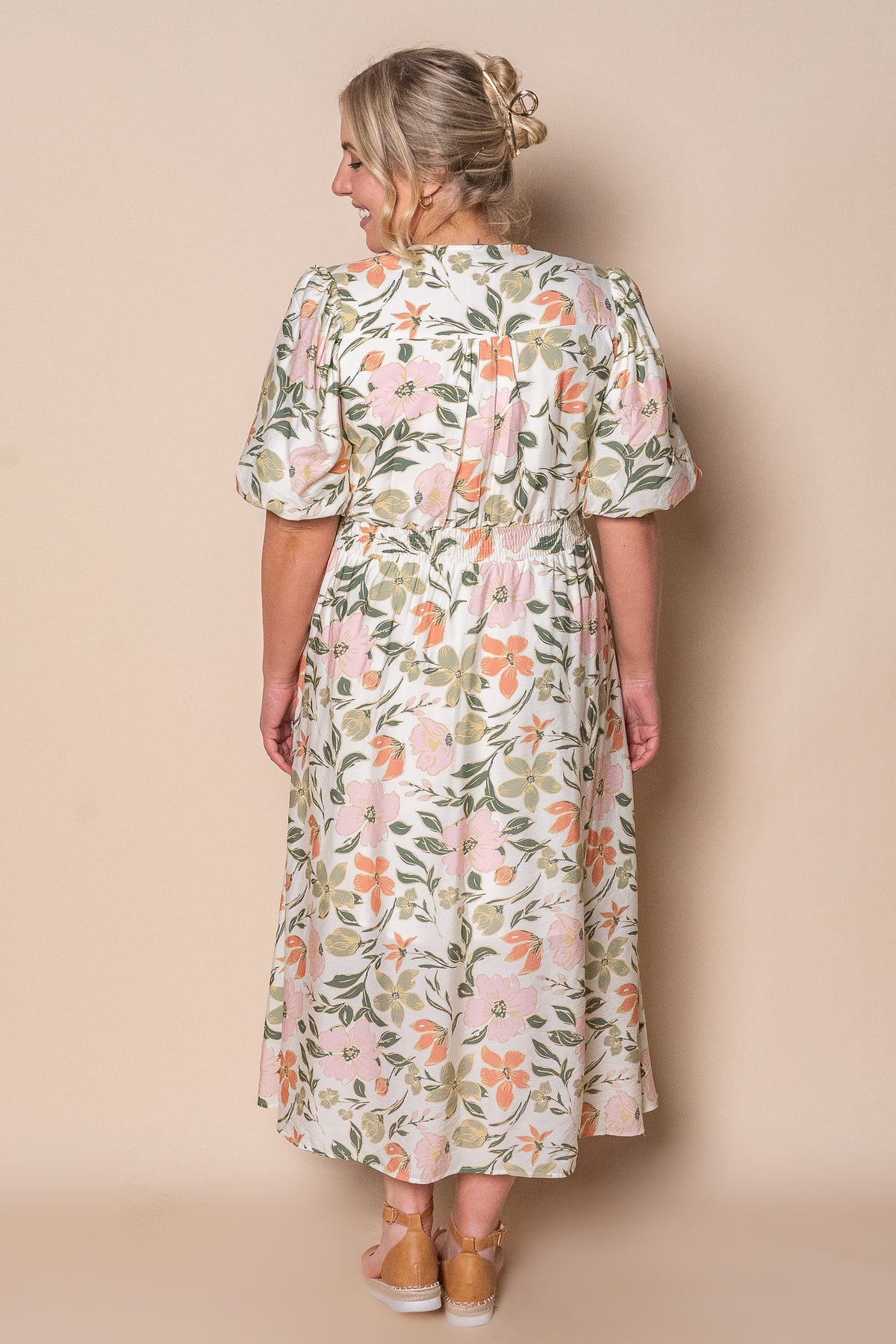 Solana Midi Dress in Ivory