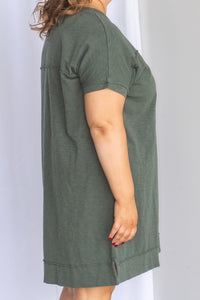 Allison Tee Dress in Khaki - Foxwood