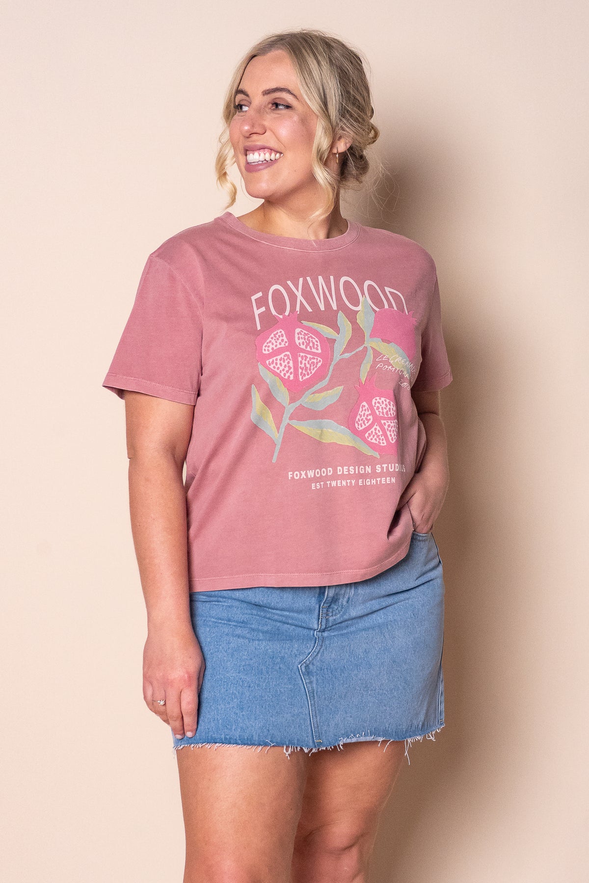 Pomegranate Tee in Ash Rose - Fowood