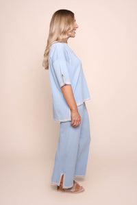 Harlina Knit Set in Light Blue
