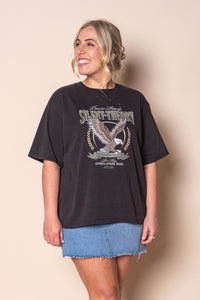 Airborne Tee in Washed Black - Silent Theory