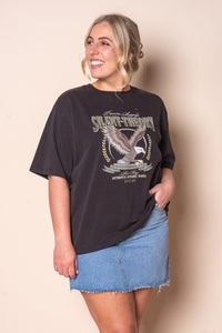 Airborne Tee in Washed Black - Silent Theory