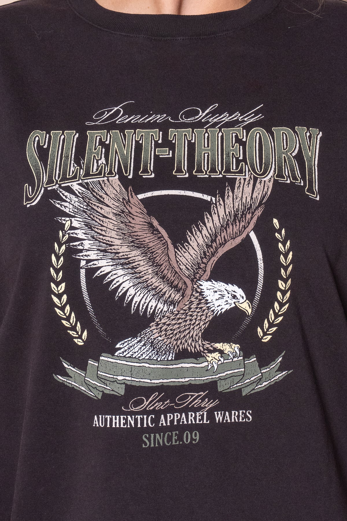 Airborne Tee in Washed Black - Silent Theory