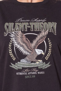 Airborne Tee in Washed Black - Silent Theory