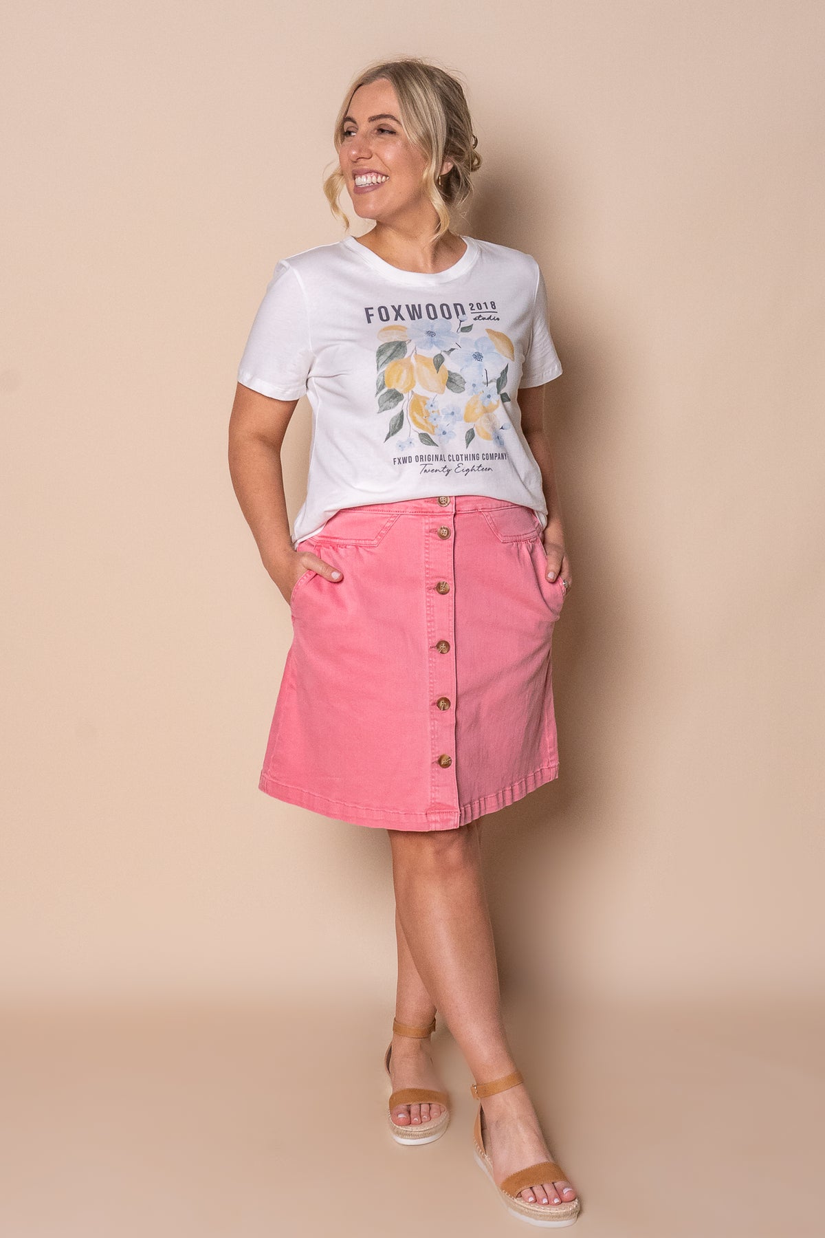 Amanda Skirt in Musk Pink - Foxwood