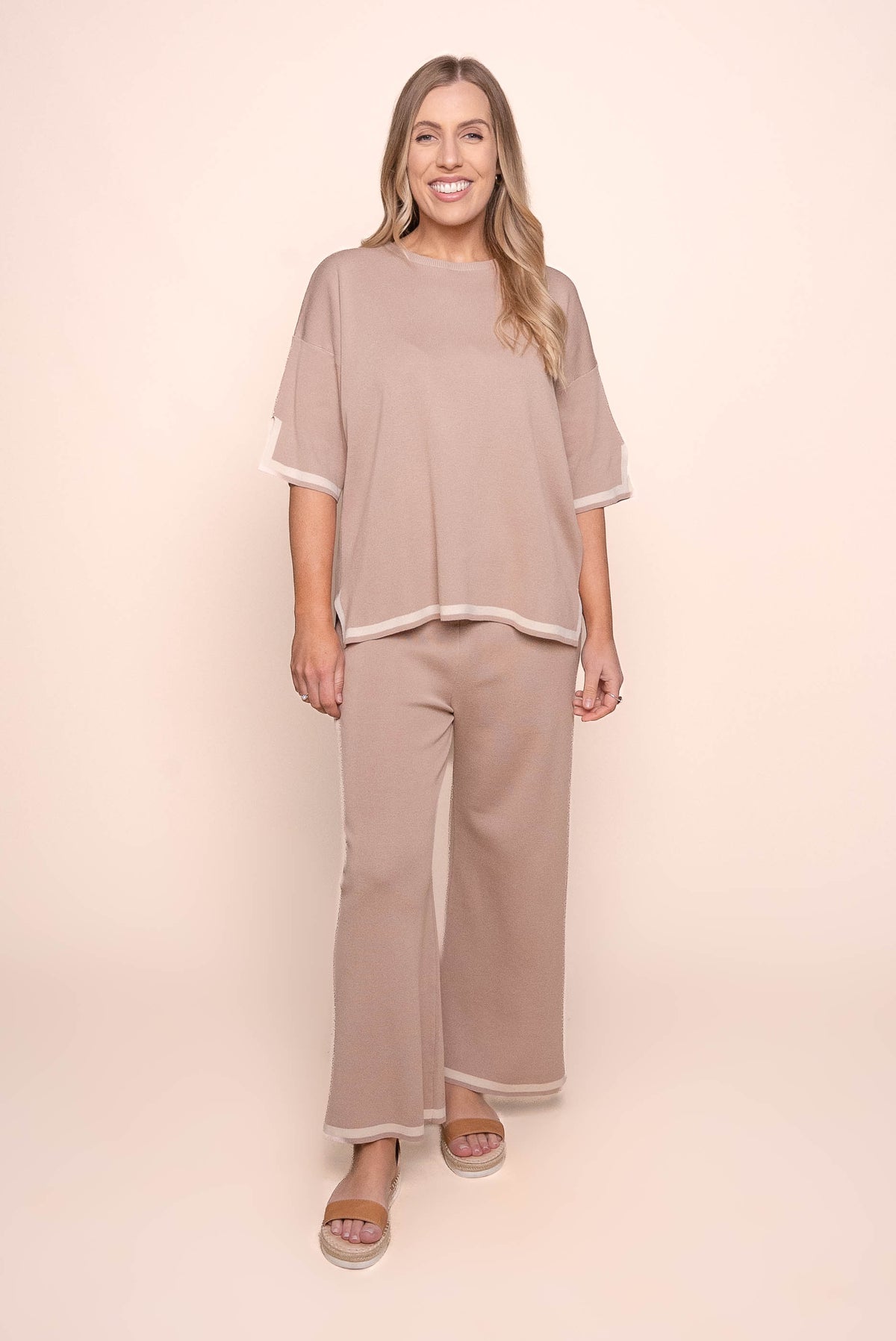 Harlina Knit Set in Mocha