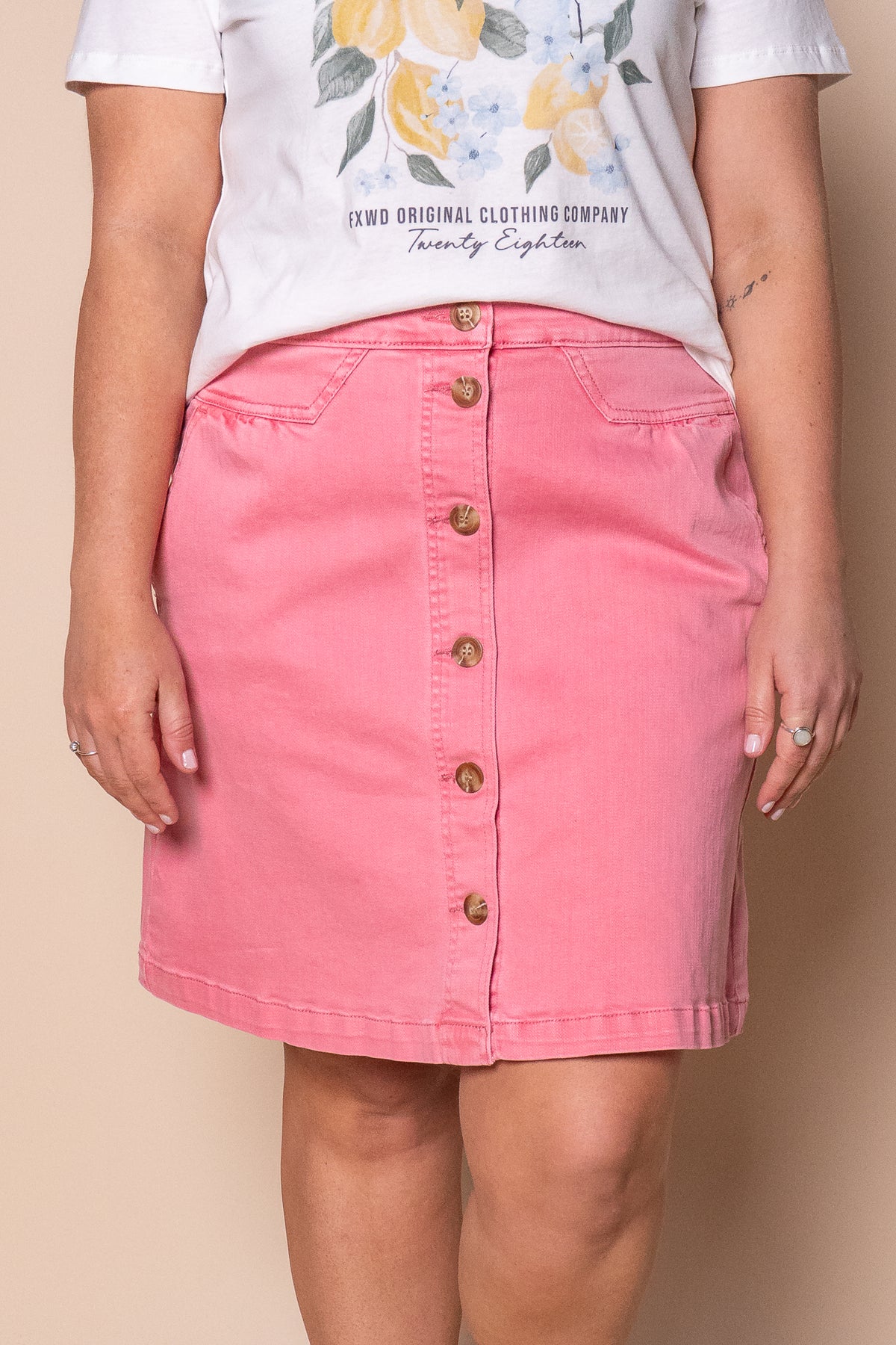 Amanda Skirt in Musk Pink - Foxwood