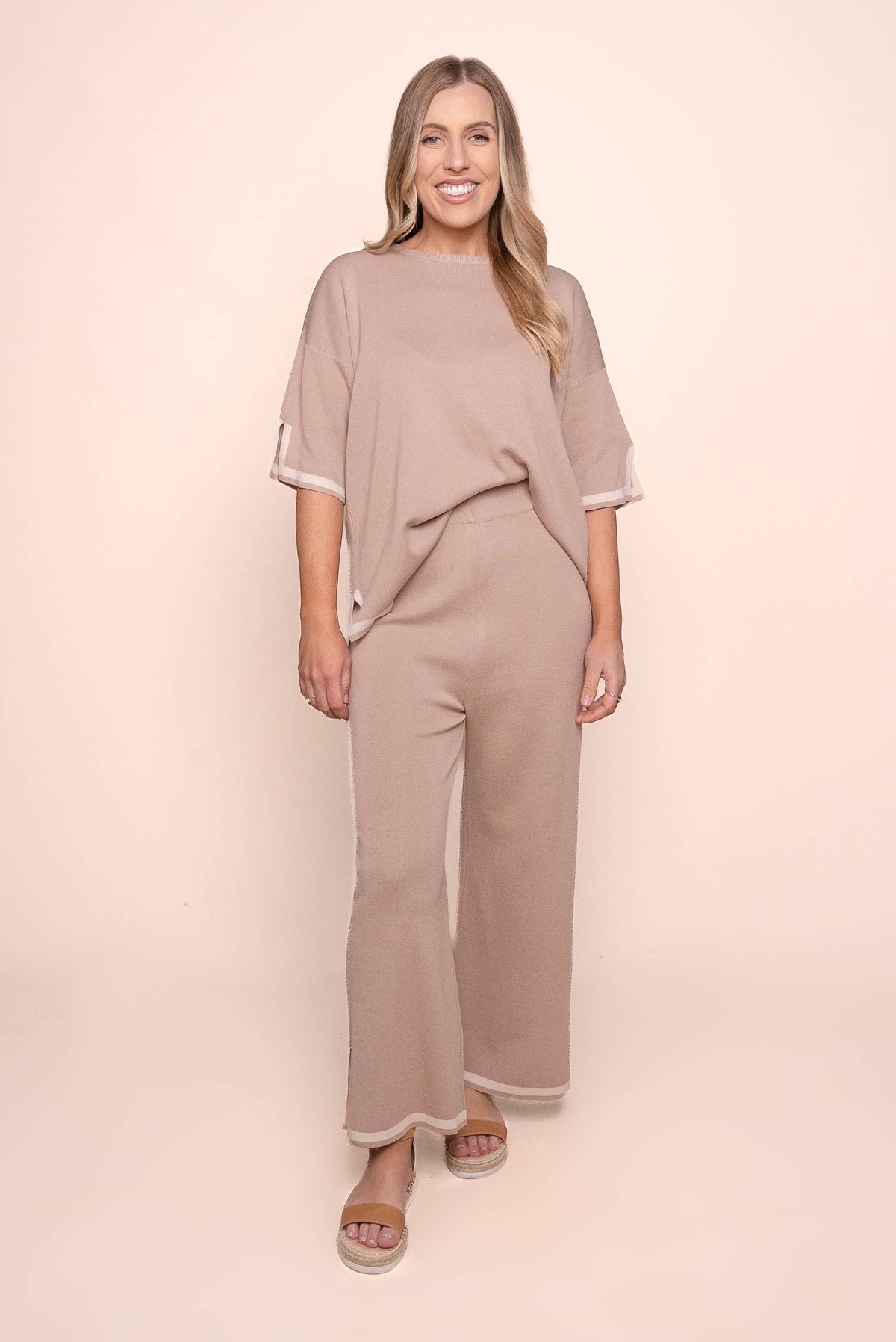 Harlina Knit Set in Mocha
