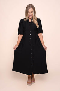 Emilie Midi Dress in Black