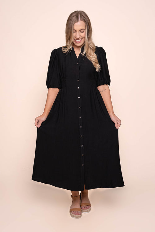 Emilie Midi Dress in Black