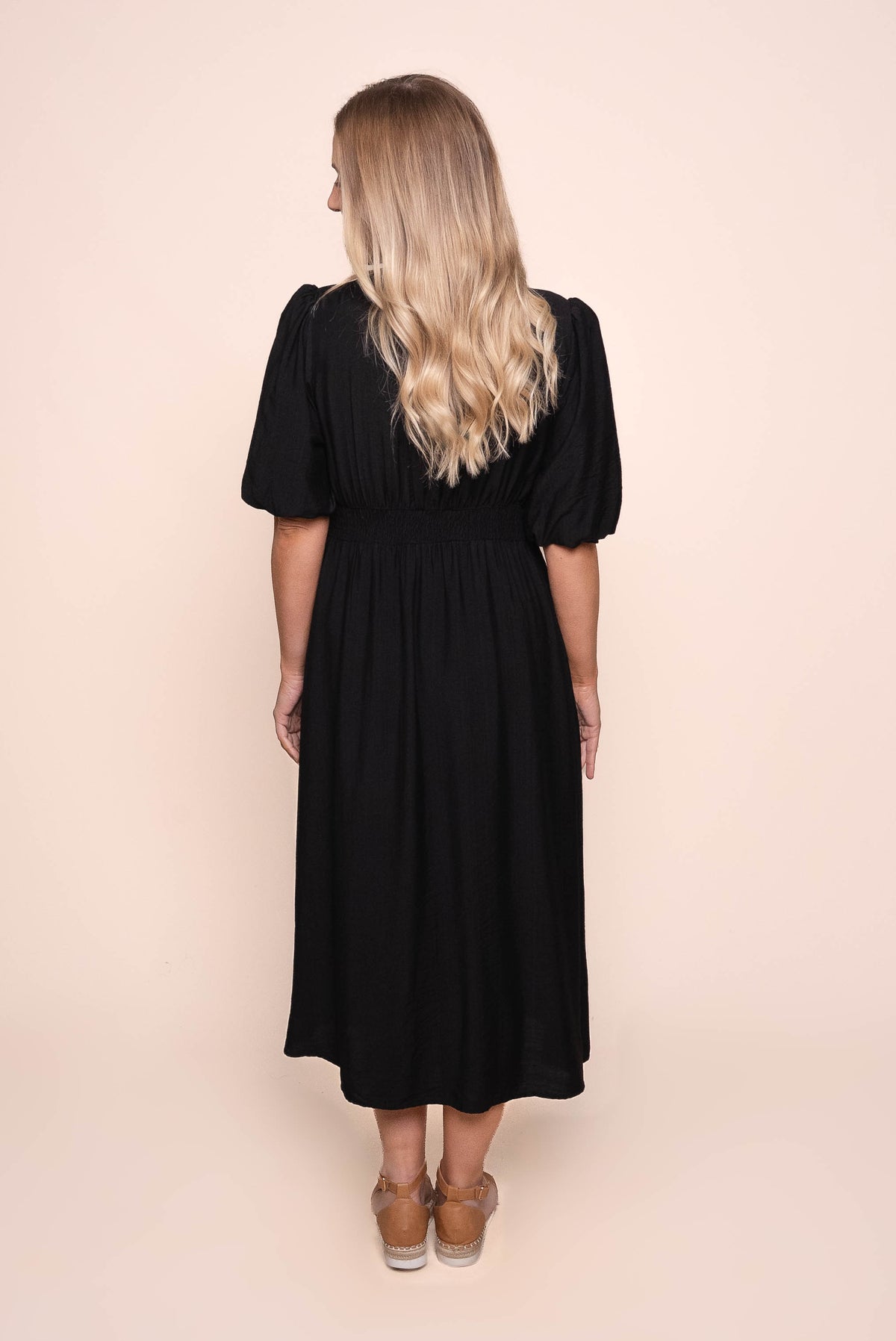 Emilie Midi Dress in Black