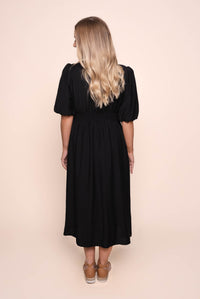 Emilie Midi Dress in Black