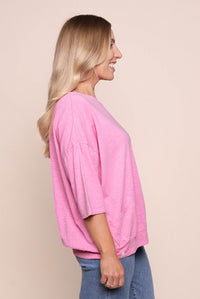 Mazie Sweat Top in Pretty Pink - Elm