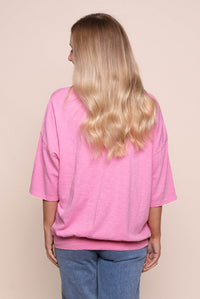 Mazie Sweat Top in Pretty Pink - Elm