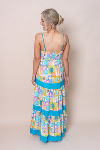 Zola Dress in Blue Multi