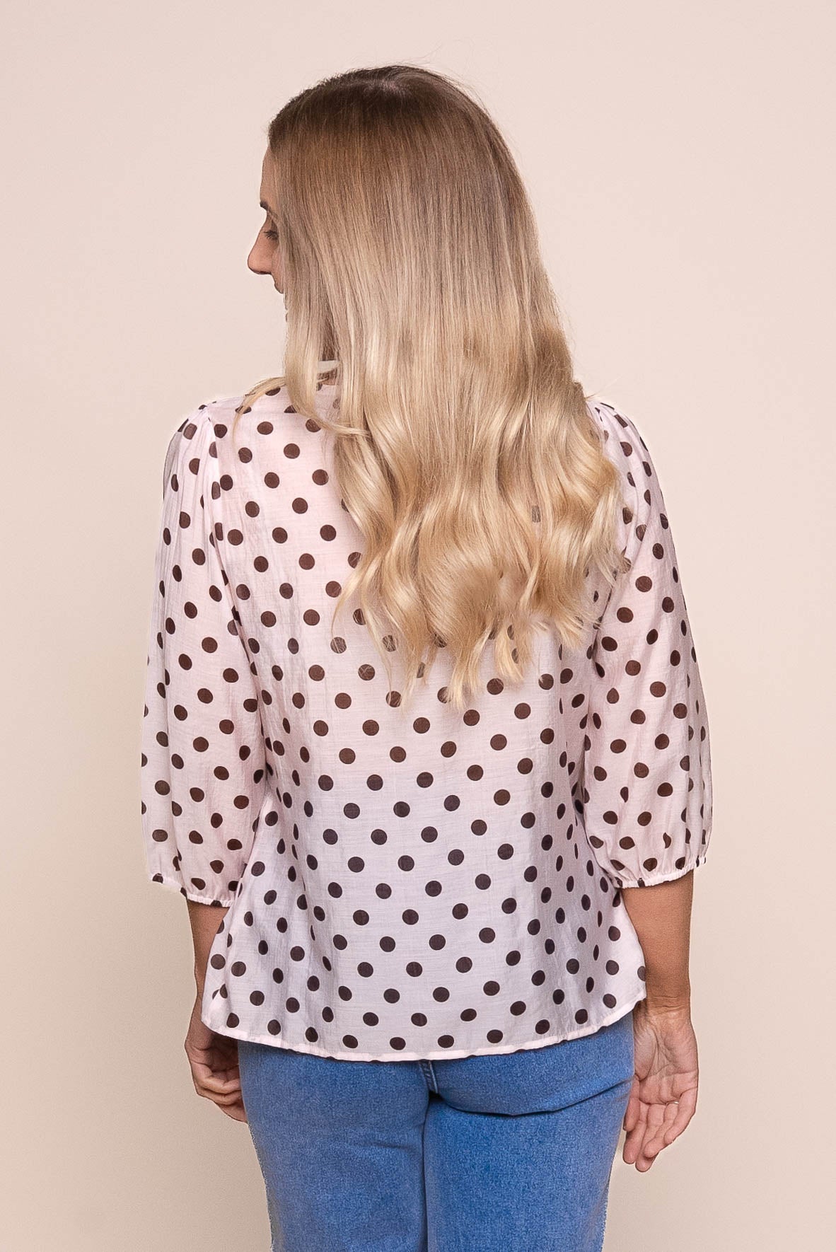 Kandi Polka Dot Top in Pink