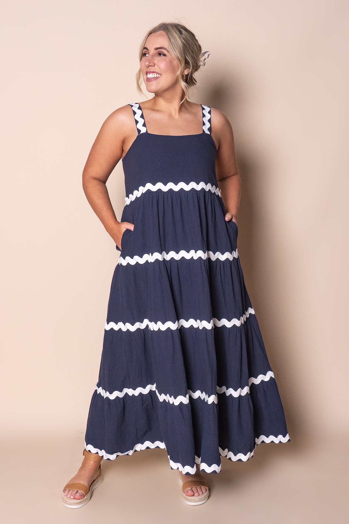 Stella Maxi Dress in Navy