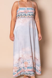 Tilly Grecian Maxi Dress in Pale Blue