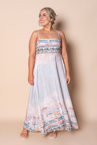 Tilly Grecian Maxi Dress in Pale Blue