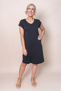 Manly Vee Dress in Black - Foxwood