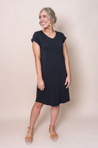 Manly Vee Dress in Black - Foxwood