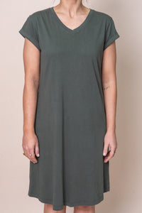 Manly Vee Dress in Khaki - Foxwood