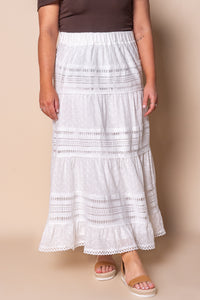 Skye Lace Maxi Skirt in White
