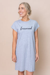 Signature Tee Dress in Grey Marle - Foxwood