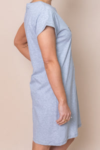 Signature Tee Dress in Grey Marle - Foxwood