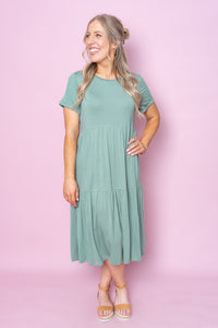 Pauline Dress in Sage