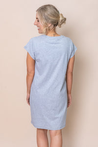 Signature Tee Dress in Grey Marle - Foxwood