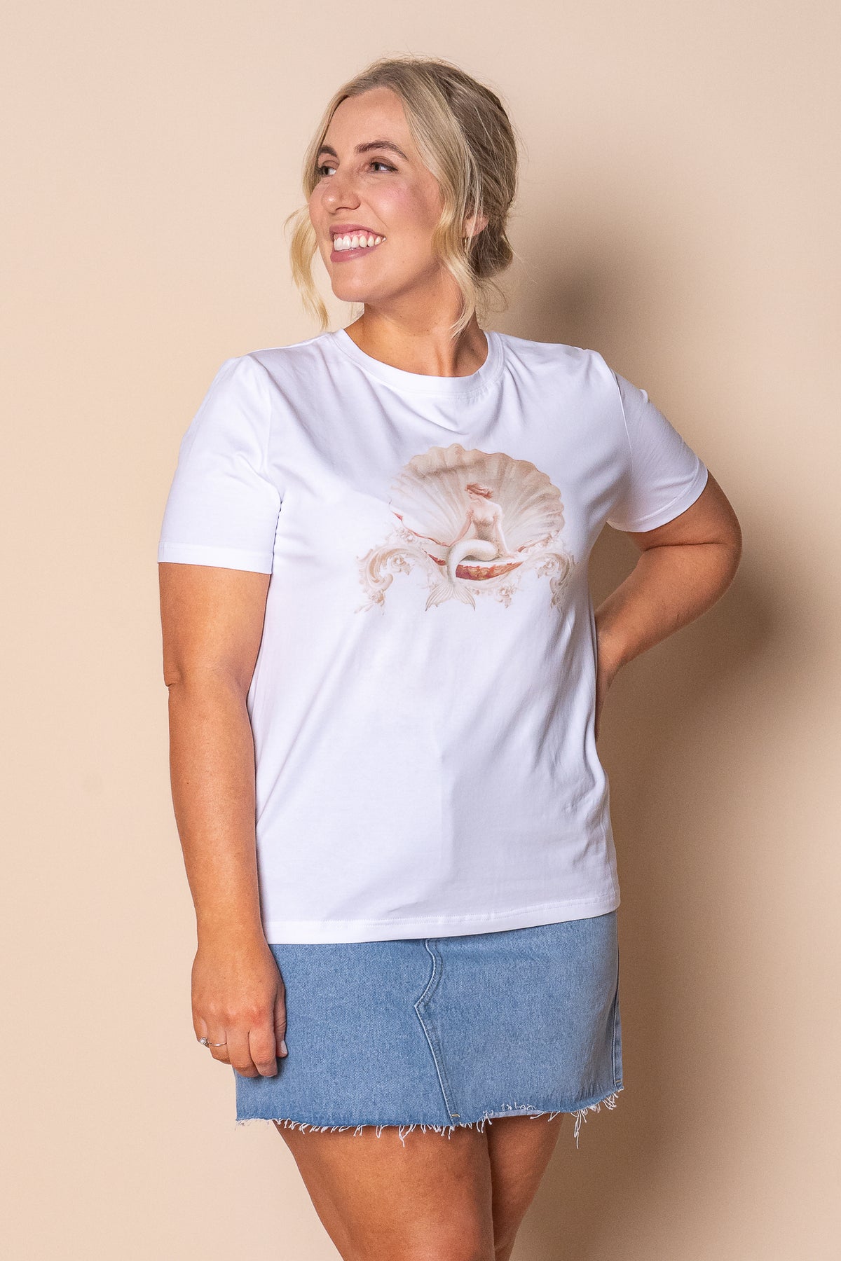 Ariel Mermaid Tee in White