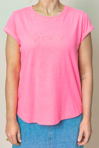 Signature Tee in Neon Rose - Foxwood