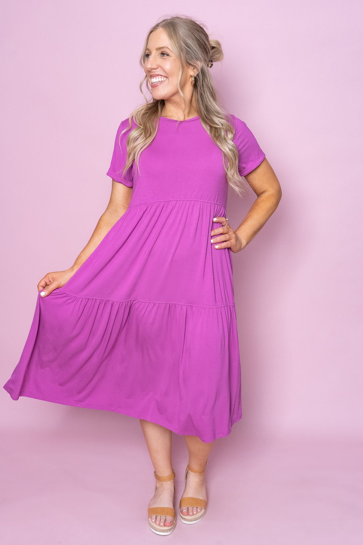 Pauline Dress in Grape