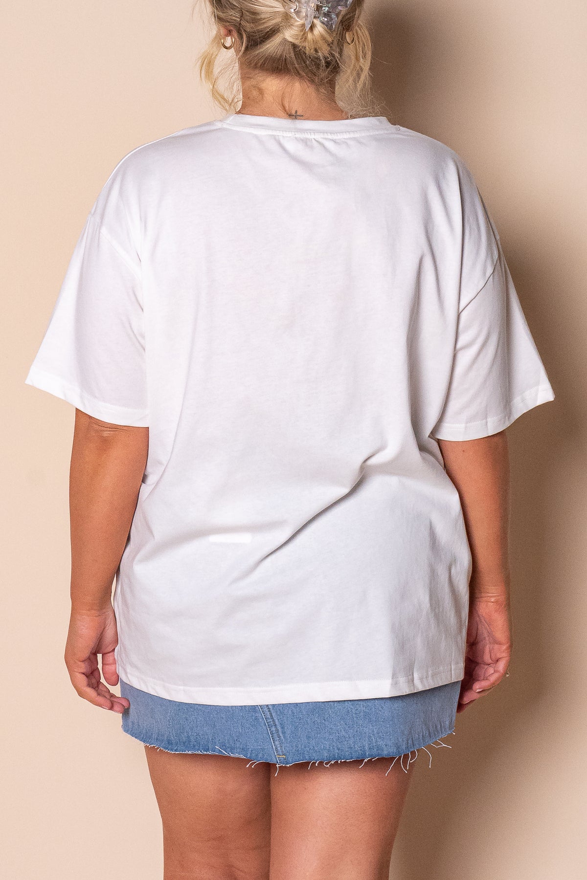 Tanya Animal Tee in Vintage White
