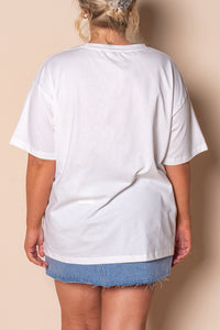 Tanya Animal Tee in Vintage White