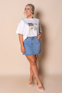 Tanya Animal Tee in Vintage White