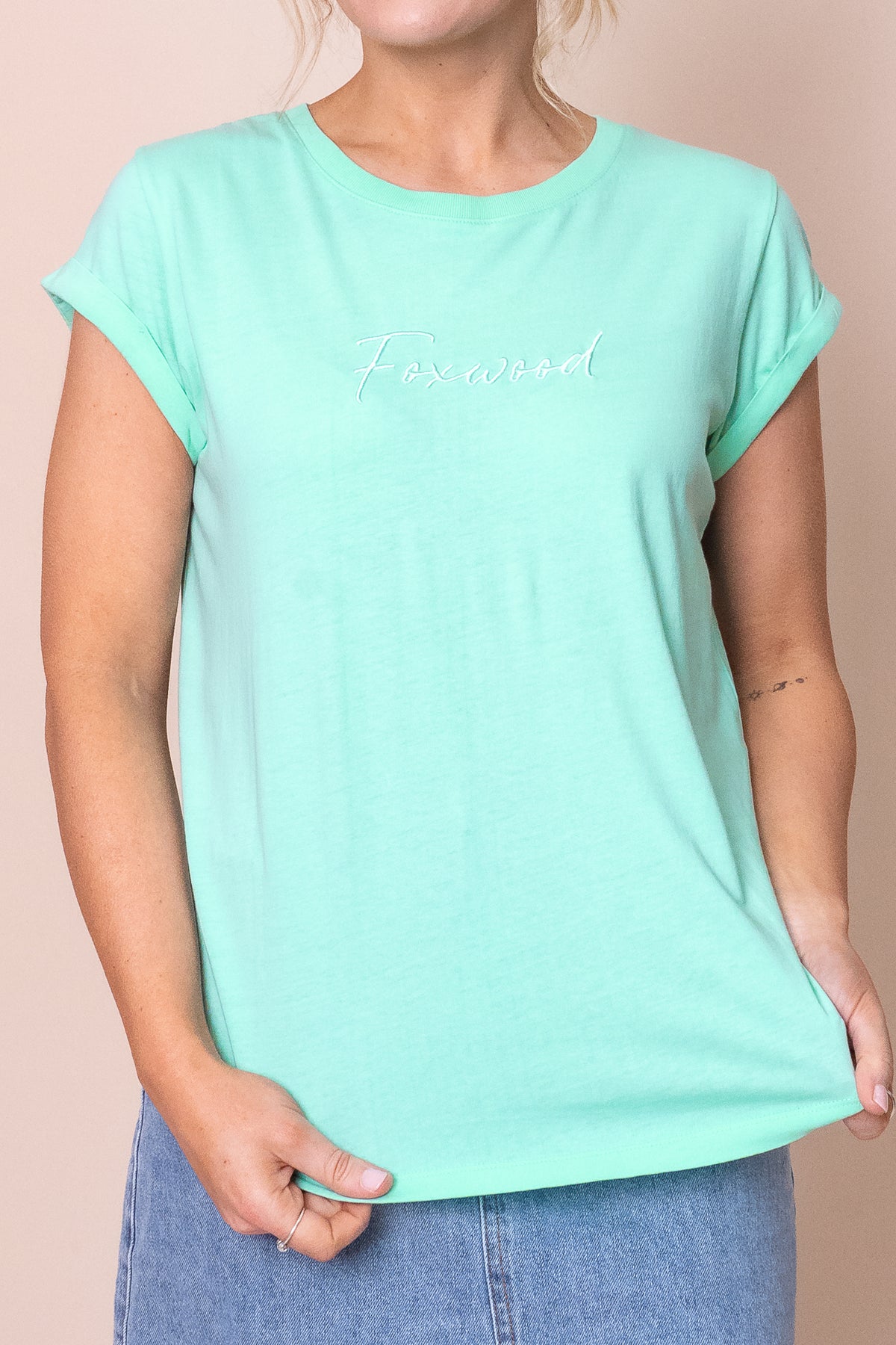 Signature Tee in Neon Mint - Foxwood