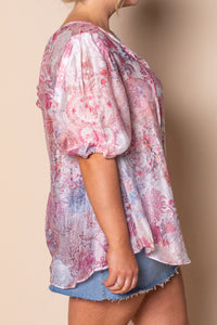 Rosanna Floral Top in Pink