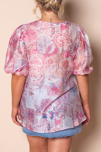 Rosanna Floral Top in Pink