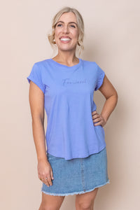 Signature Tee in Neon Blue - Foxwood