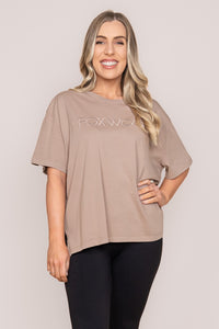 Simplified Tee in Brown - Foxwood
