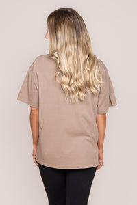 Simplified Tee in Brown - Foxwood