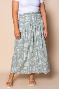 Lucia Maxi Skirt in Sage - All About Eve
