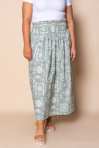 Lucia Maxi Skirt in Sage - All About Eve